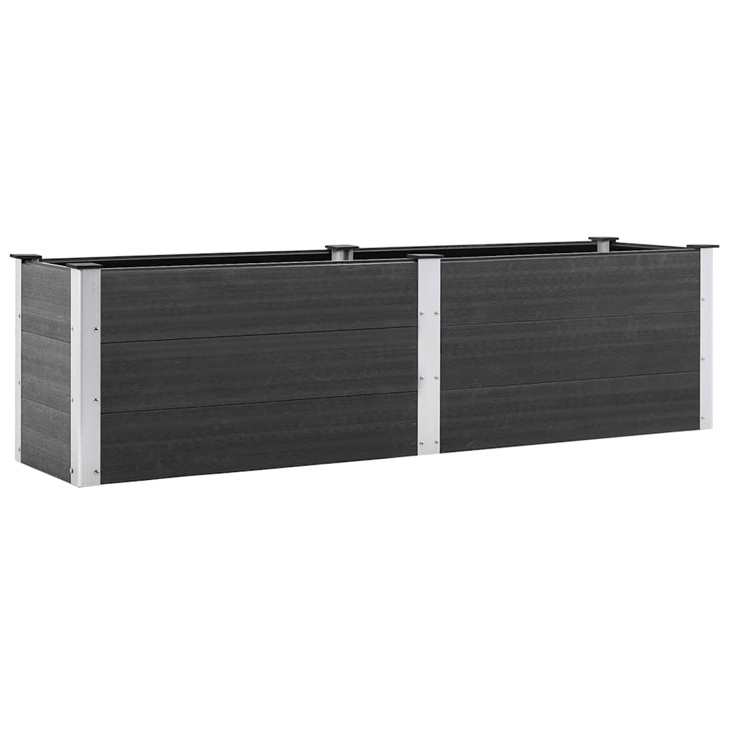 Vidaxl plantenbak verhoogd 200x50x54 cm hkc grijs