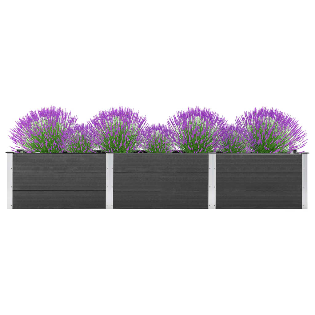 VidaXL Plantenbak verhoogd 300x50x54 cm HKC grijs
