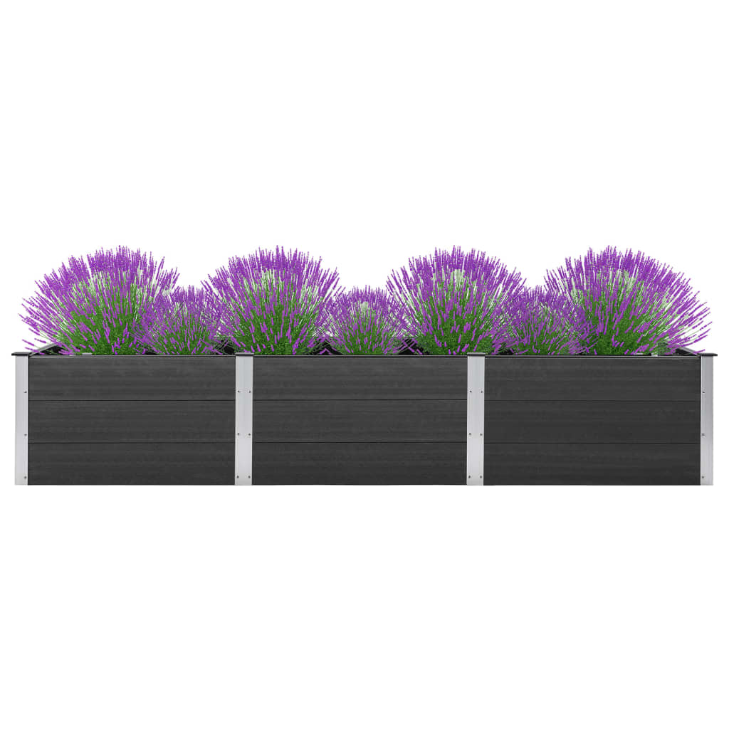VidaXL Plantenbak 300x100x54 cm HKC grijs