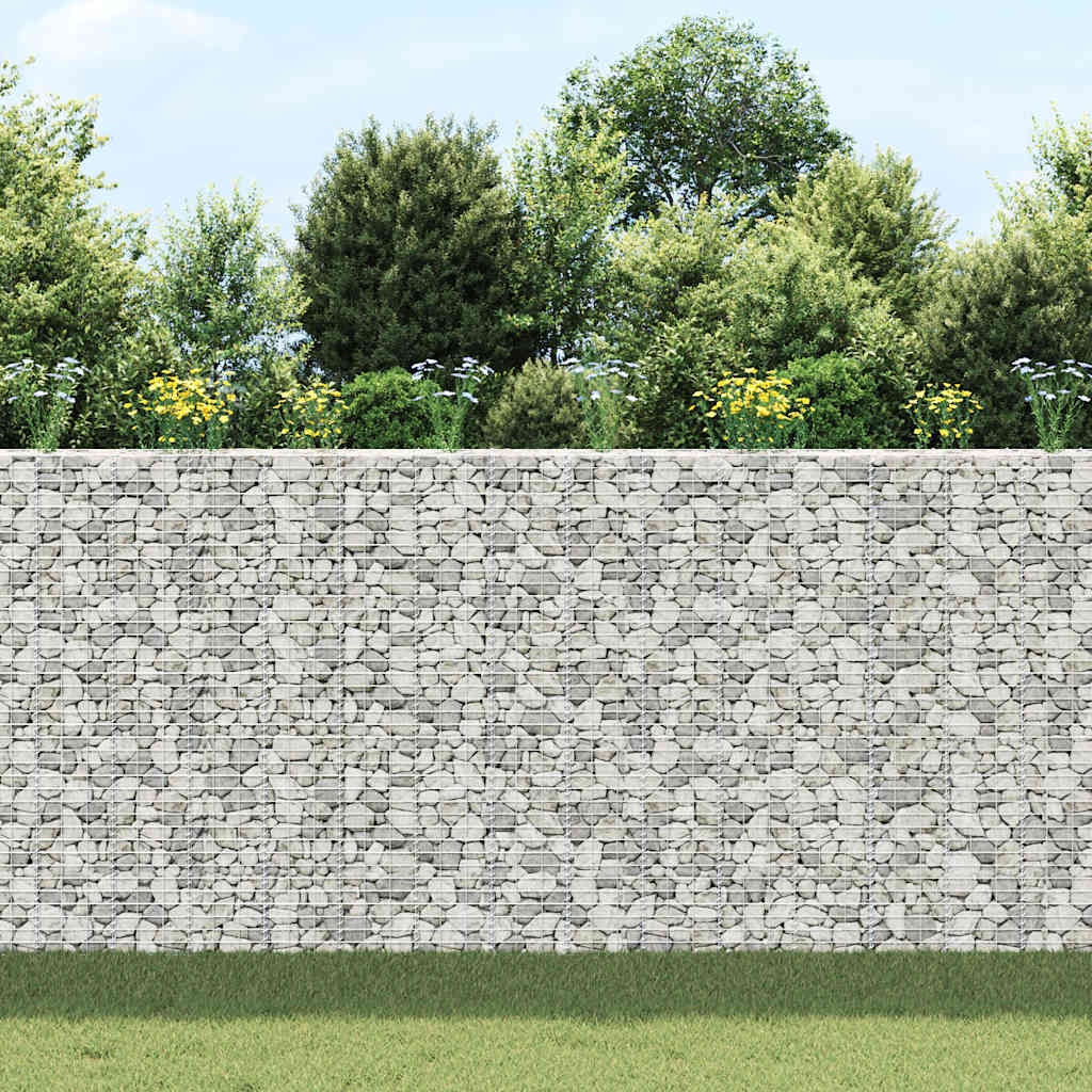 Vidaxl schanskorf plantenbakken 3 st waargenomen 30x30x200 cm ijzer