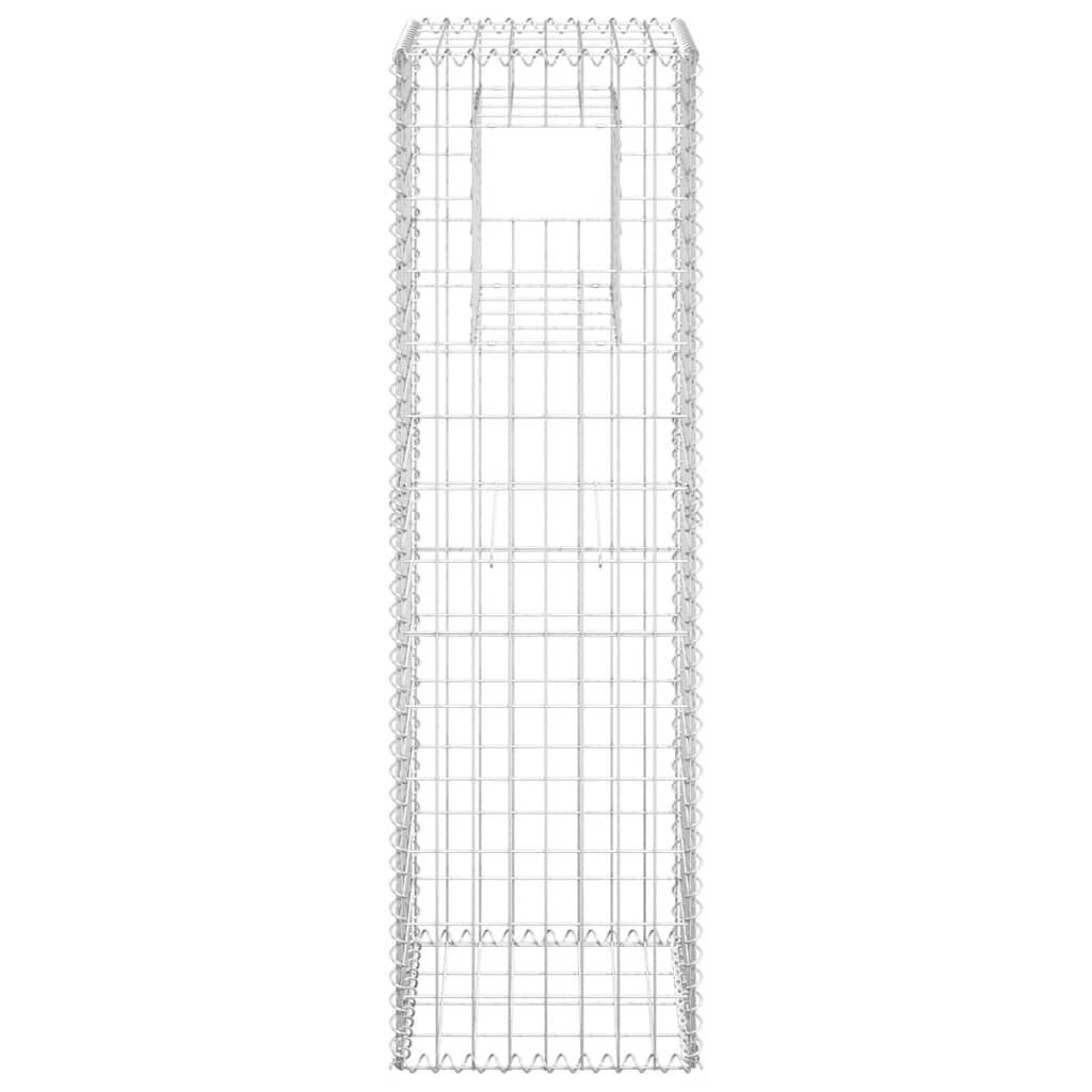 Vidaxl schanskorfpaal 40x40x140 cm ijzer