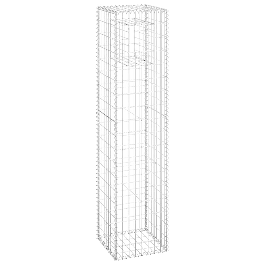 Vidaxl schanskorf paal 40x40x180 cm ijzer