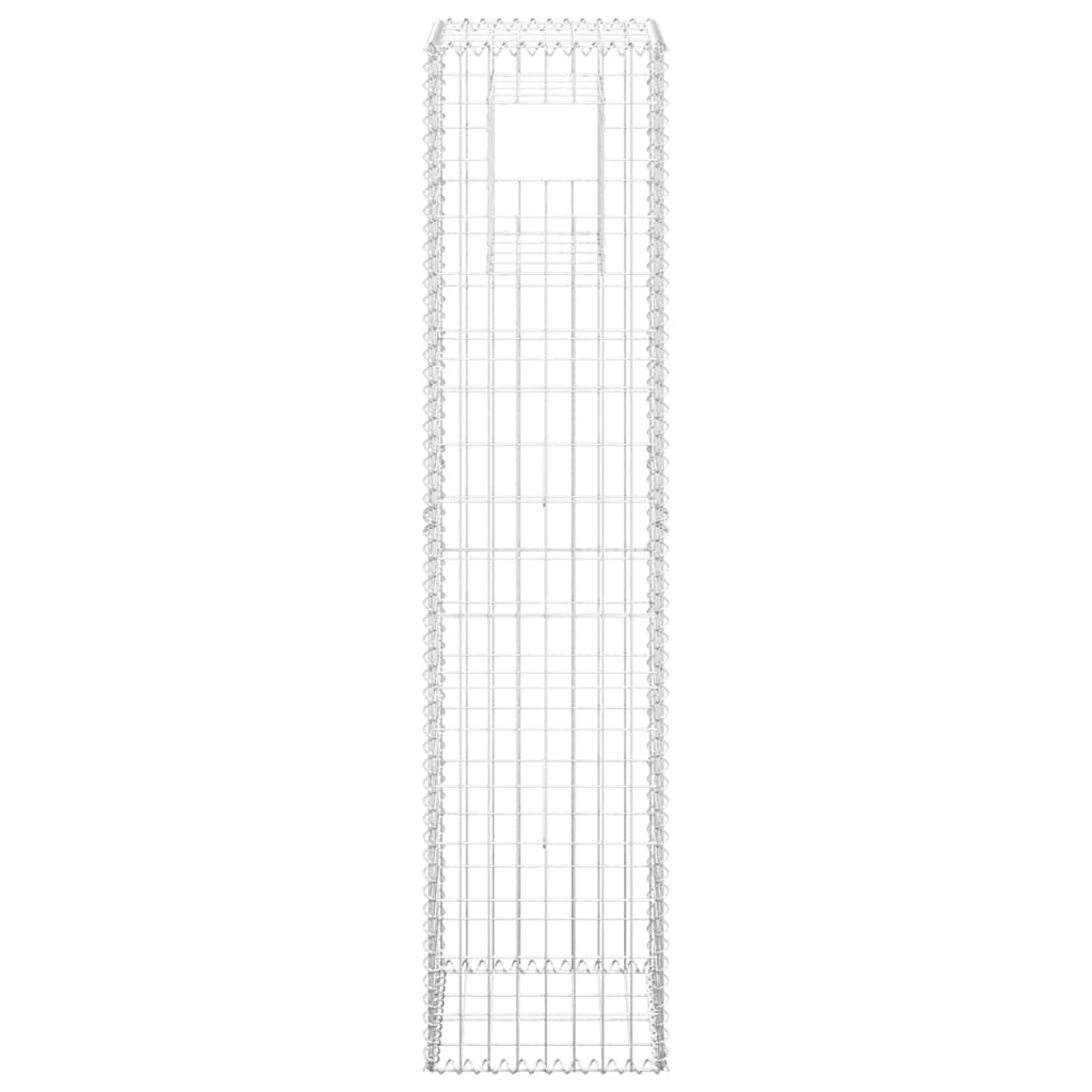 Vidaxl schanskorf paal 40x40x180 cm ijzer