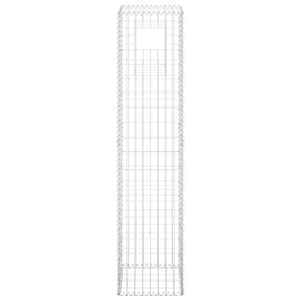 Vidaxl schanskorfpaal 40x40x180 cm ijzer