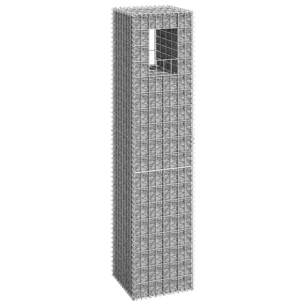 Vidaxl schanskorfpaal 40x40x180 cm ijzer