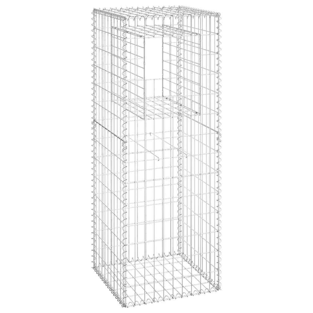 Vidaxl schanskorfpaal 50x50x140 cm ijzer