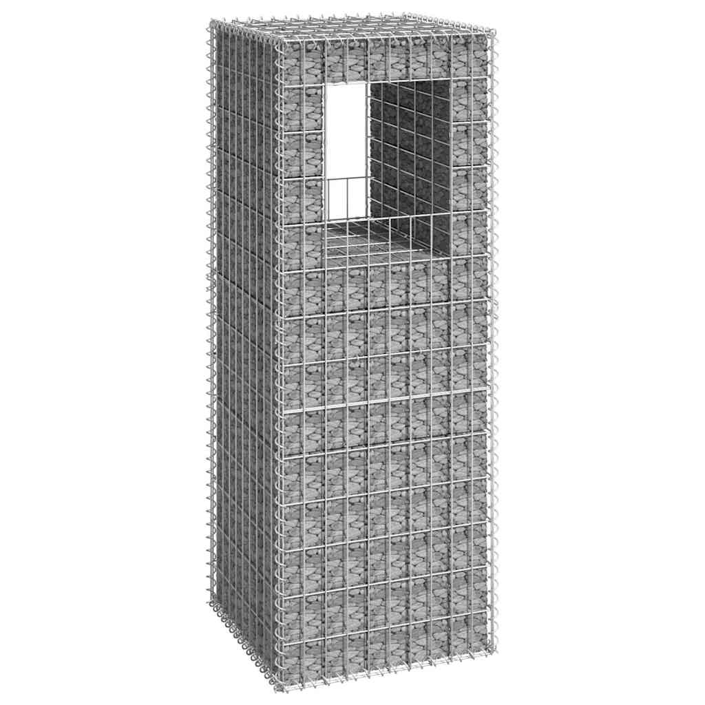 Vidaxl schanskorfpaal 50x50x140 cm ijzer