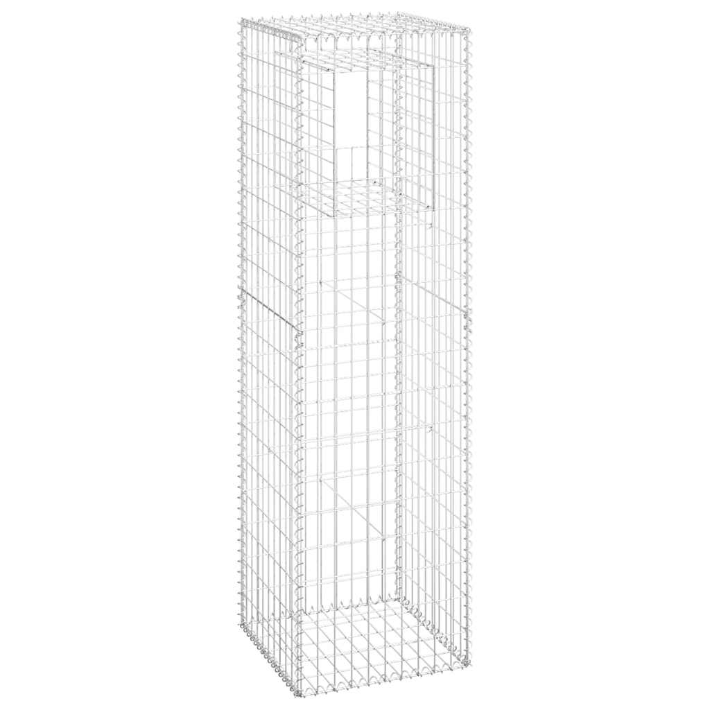 Vidaxl schanskorf palen 2 st 50x50x180 cm ijzer