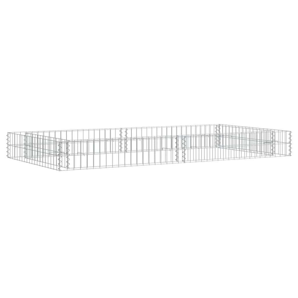 Vidaxl schanskorf plantenbak verhoogd 200x100x20 cm gegalvaniseerd staal