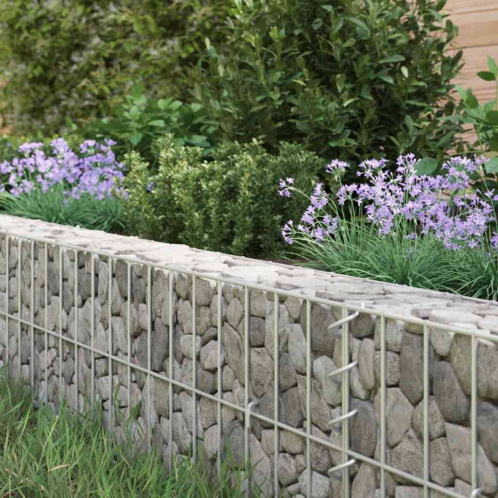 Vidaxl schanskorf plantenbak verhoogd 200x100x20 cm gegalvaniseerd staal