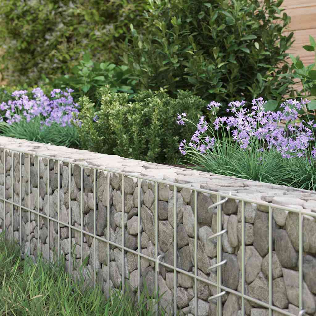 Vidaxl gabion plantenbak verhoogd 500x100x20 cm gegalvaniseerd staal