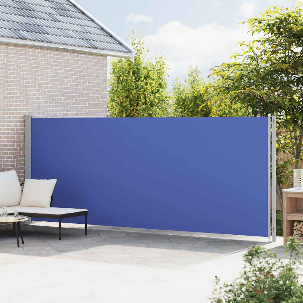 Vidaxl tuinscherm uittrekbaar 180x600 cm blauw