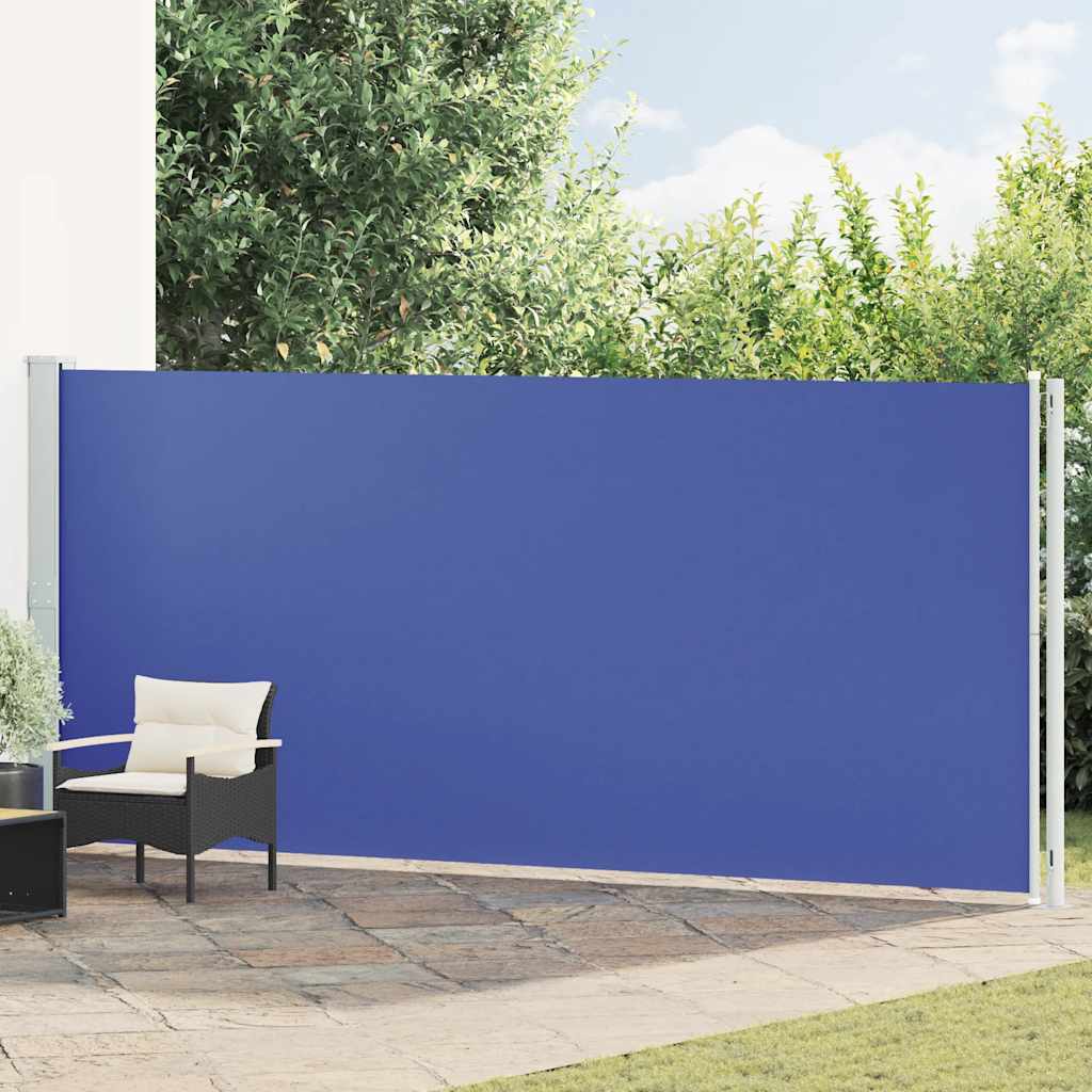 Vidaxl tuinscherm uittrekbaar 180x600 cm blauw