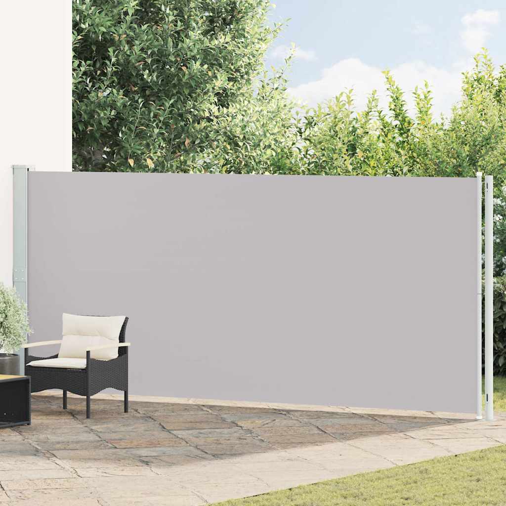 Vidaxl tuinscherm uittrekbaar 180x614 cm grijs