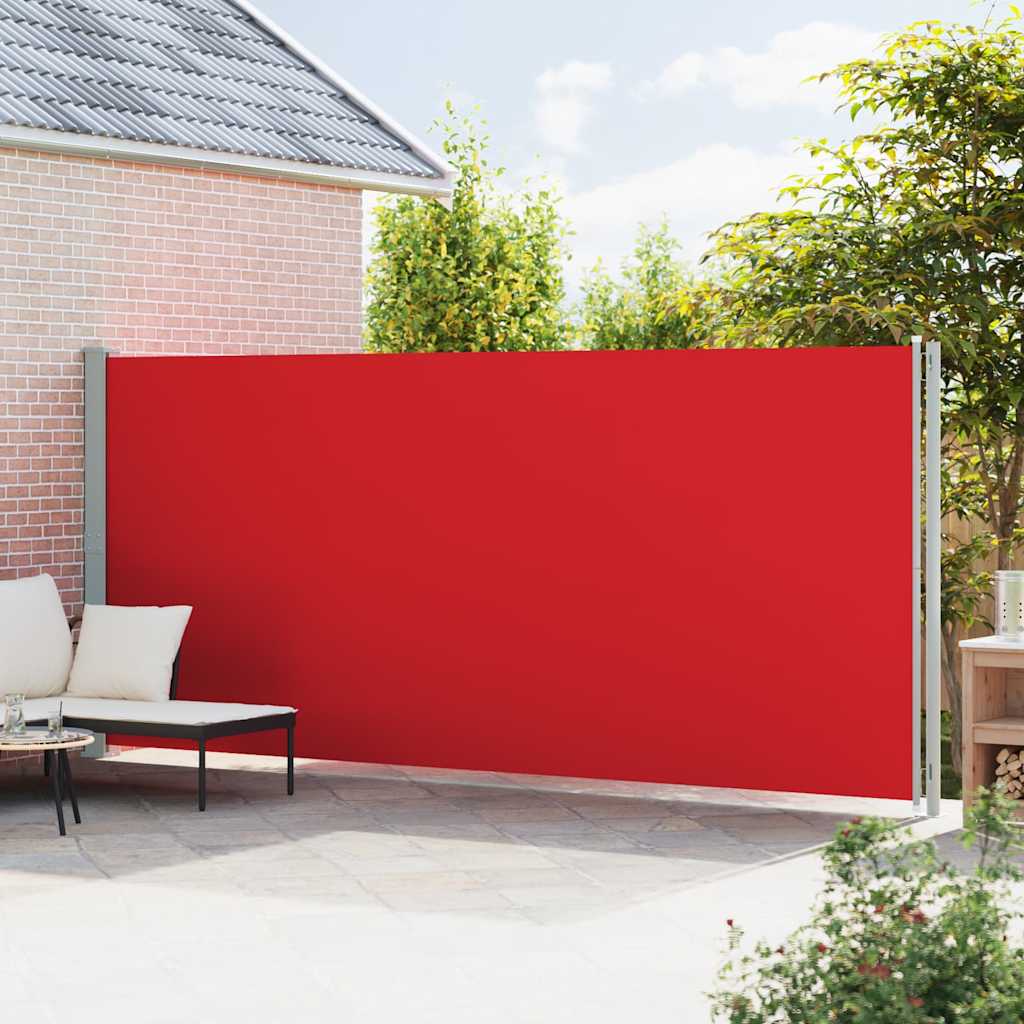 Vidaxl tuinscherm uittrekbaar 200x600 cm rood