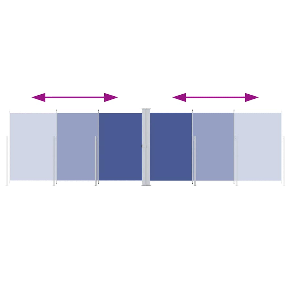 Vidaxl windscherm uittrekbaar 180x600 cm blauw