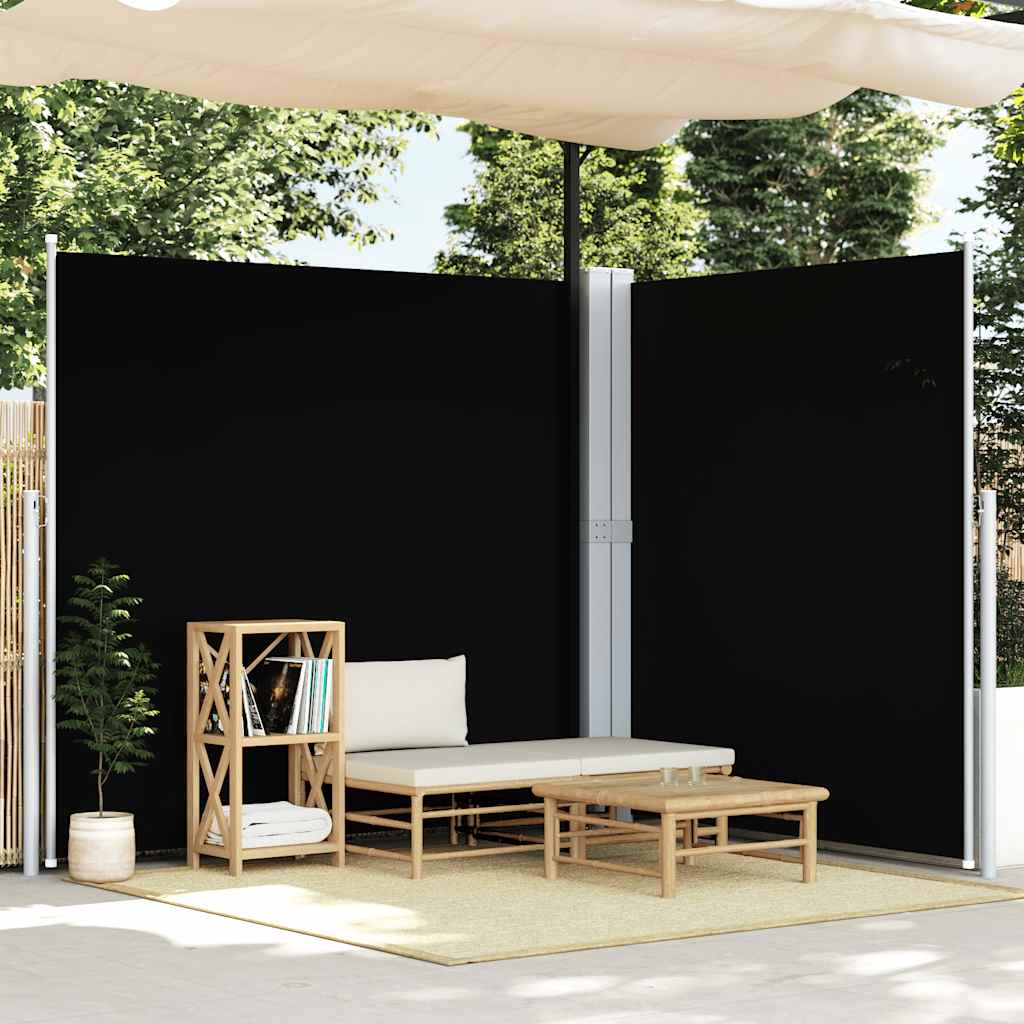 Vidaxl windscherm uittrekbaar 200x600 cm zwart