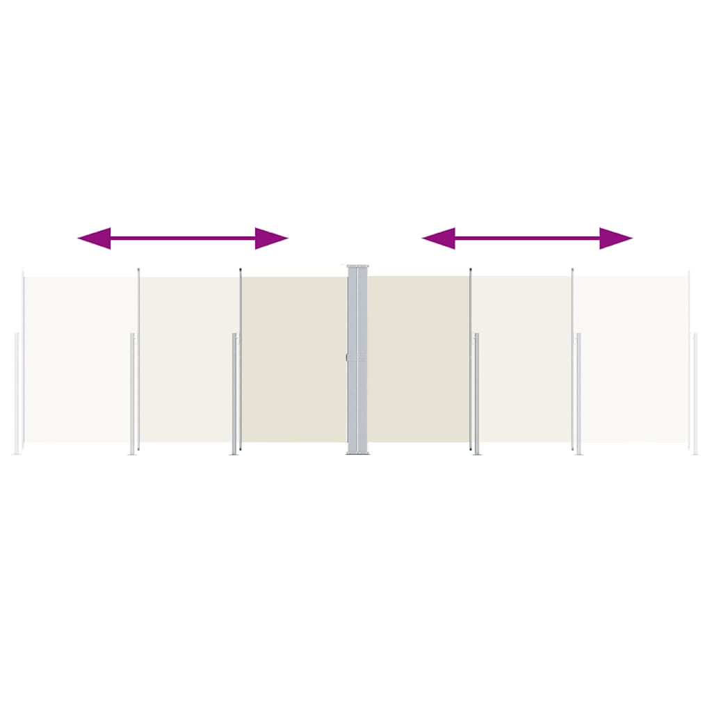 Vidaxl windscherm uittrekbaar 200x600 cm crèmekleurig