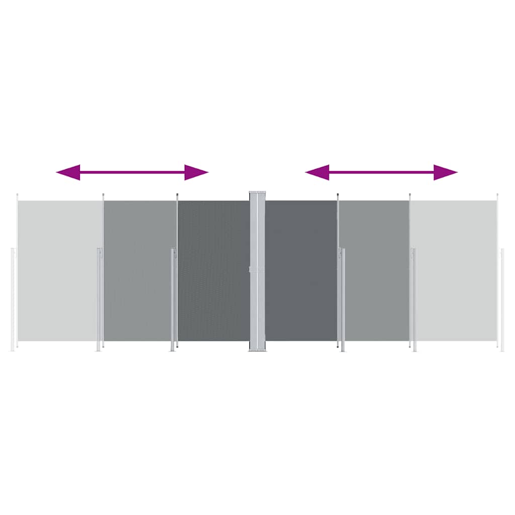 Vidaxl windscherm uittrekbaar 220x600 cm antracietkleurig