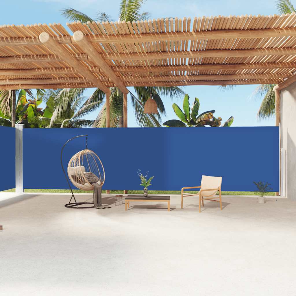 Vidaxl windscherm uittrekbaar 200x1200 cm blauw