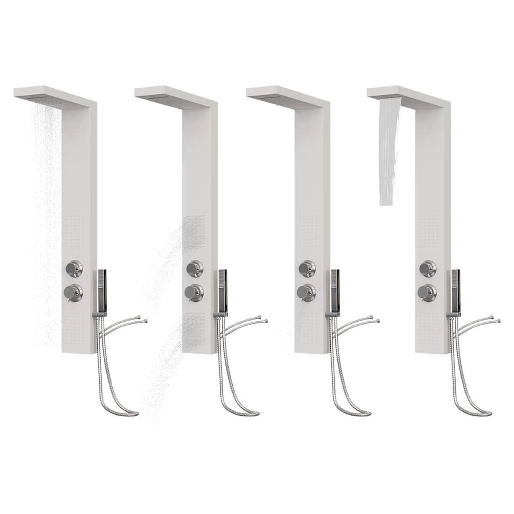Vidaxl douchepaneelsysteem aluminium wit