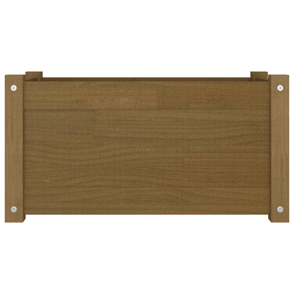 VidaXL Plantenbak 60x31x31 cm massief groenhout honingbruin