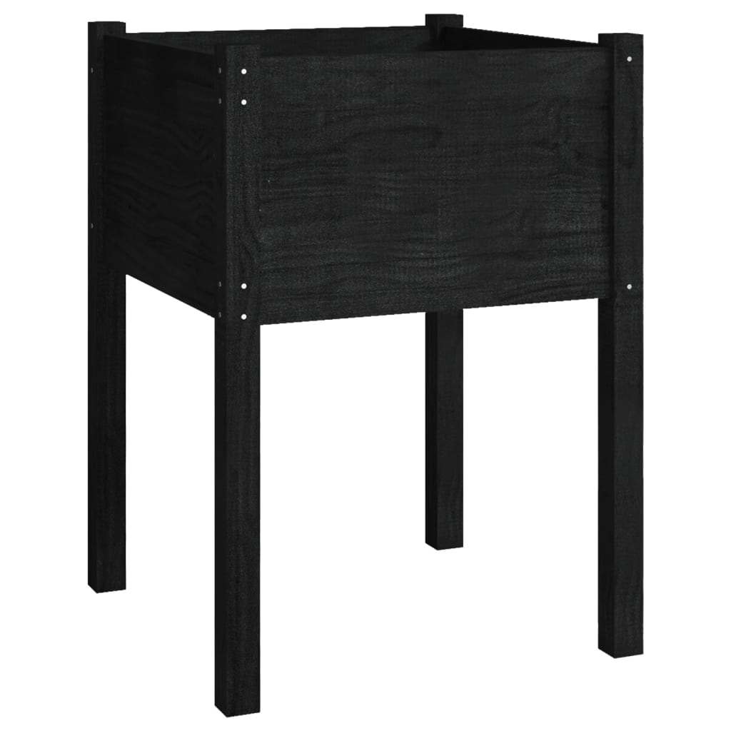 Vidaxl plantenbak 50x50x70 cm massief groenenhout zwart