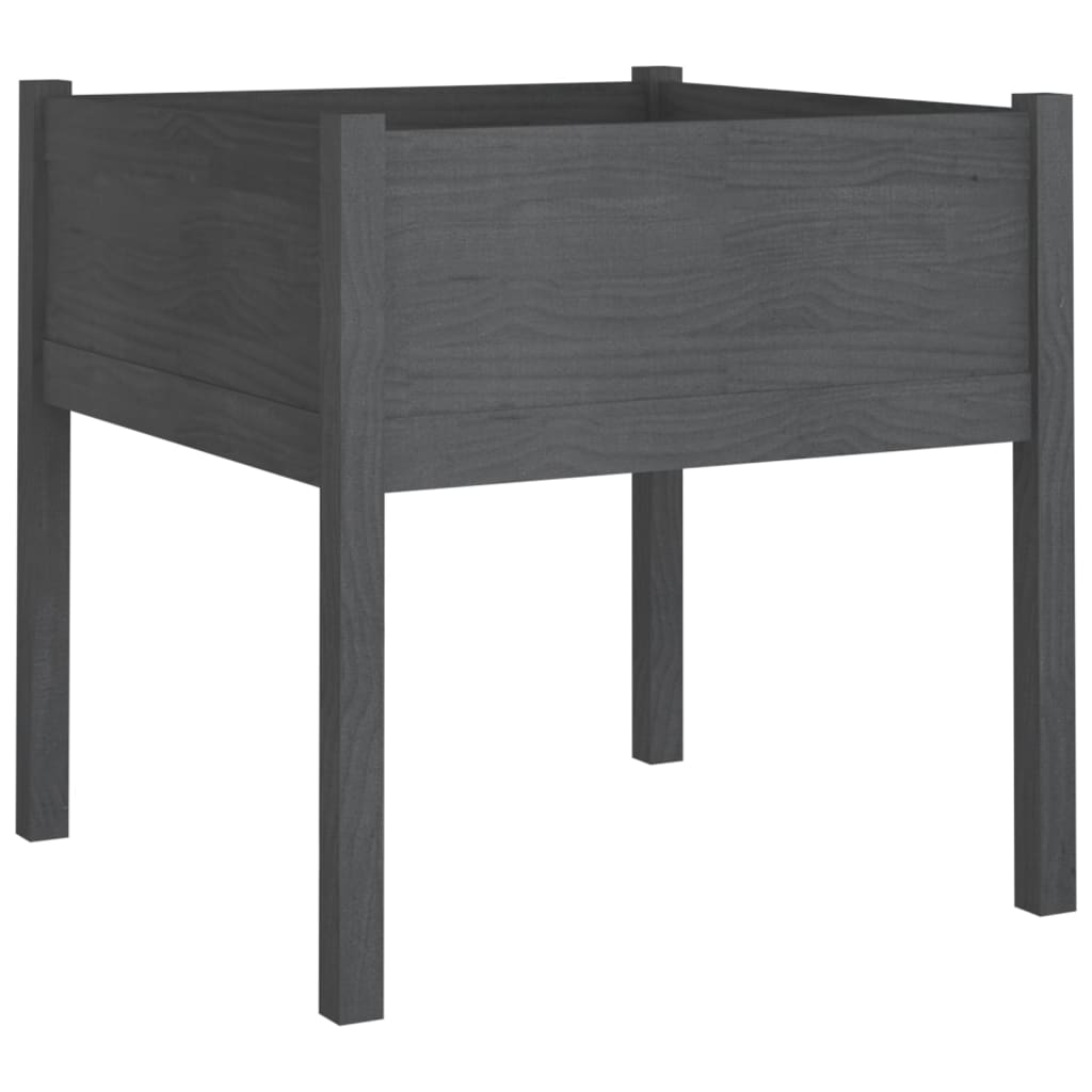 Vidaxl plantenbak 70x70x70 cm massief groenenhout grijs