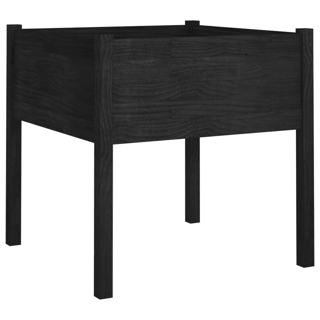 Vidaxl plantenbak 70x70x70 cm massief groenenhout zwart