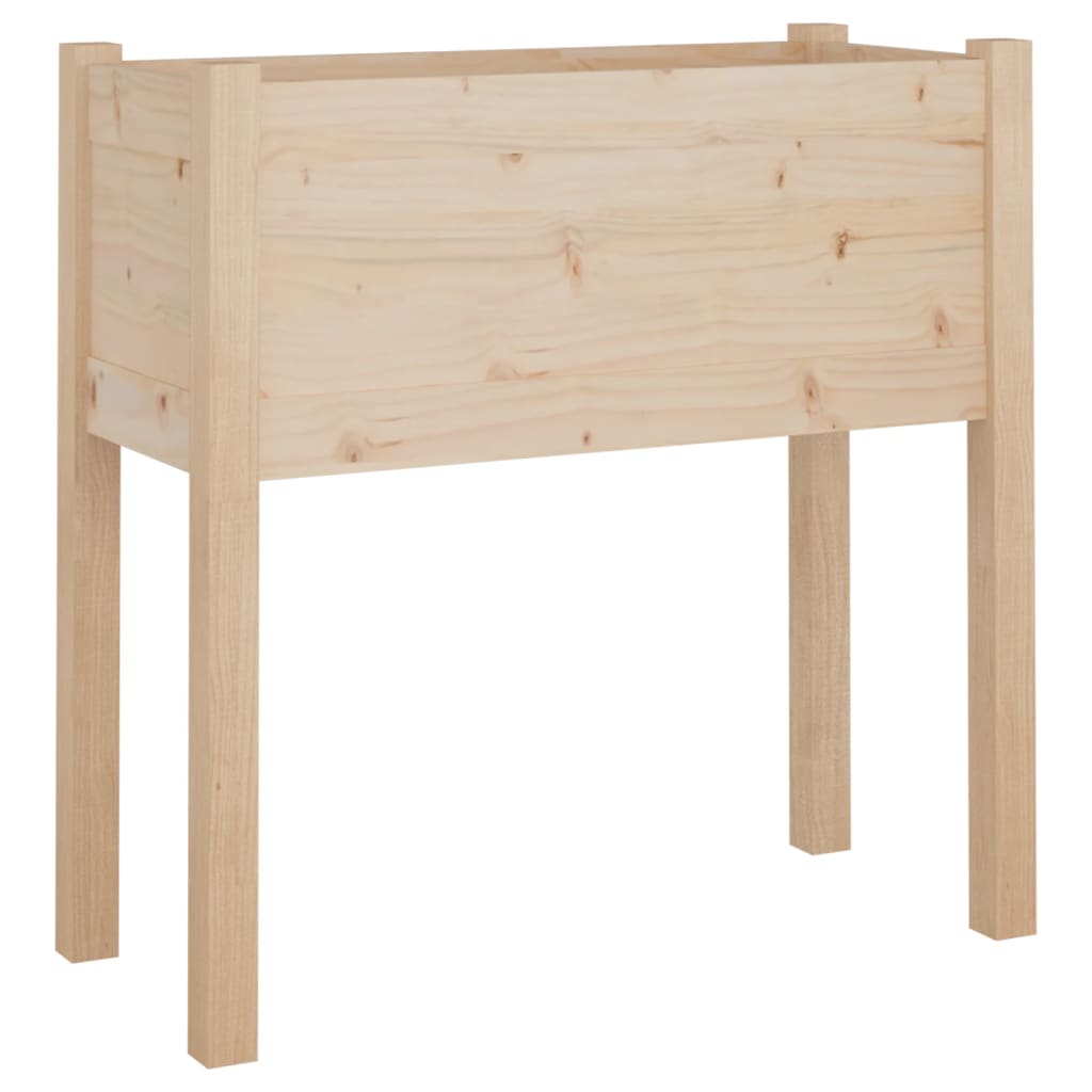 Vidaxl plantenbakken 2 st 70x31x70 cm massief groenhout