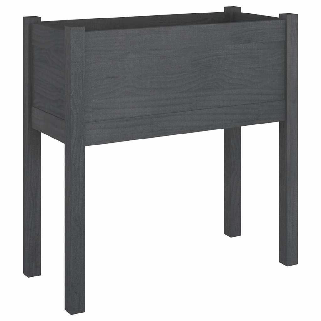 Vidaxl plantenbak 70x31x70 cm massief groenenhout grijs