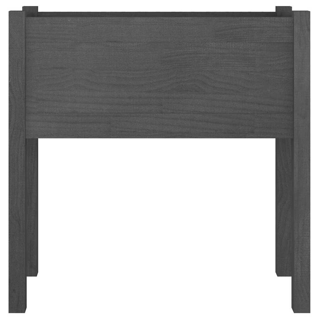 Vidaxl plantenbak 70x31x70 cm massief groenenhout grijs