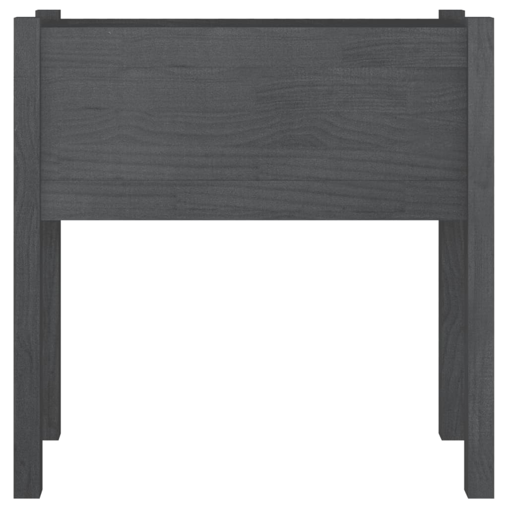 Vidaxl plantenbak 70x31x70 cm massief groenenhout grijs