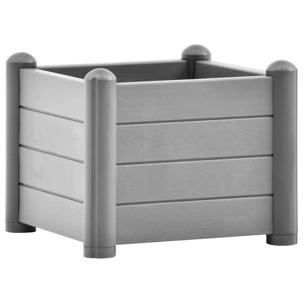 Vidaxl plantenbak 43x43x35 cm pp steengrijs