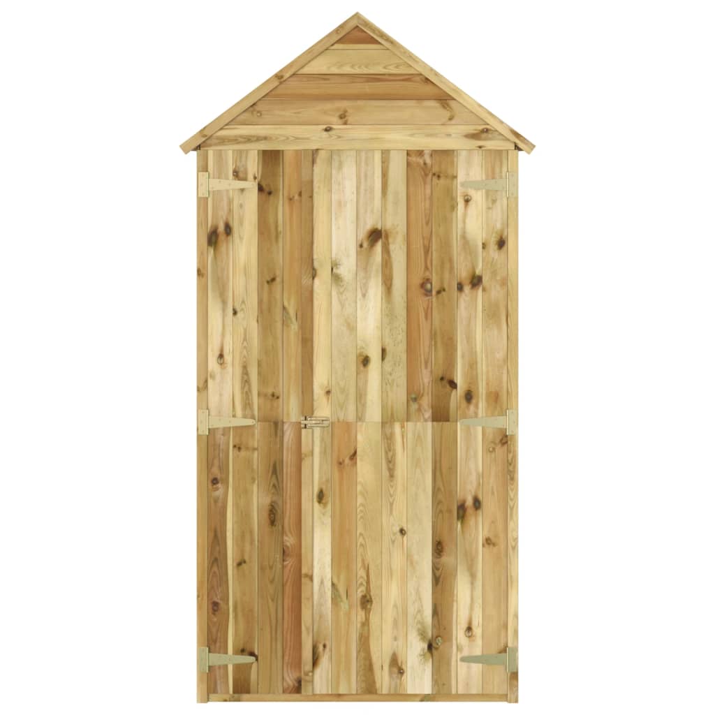 VidaXL Tuinschuur met deur 107x107x220 cm geïmpregneerd groenenhout