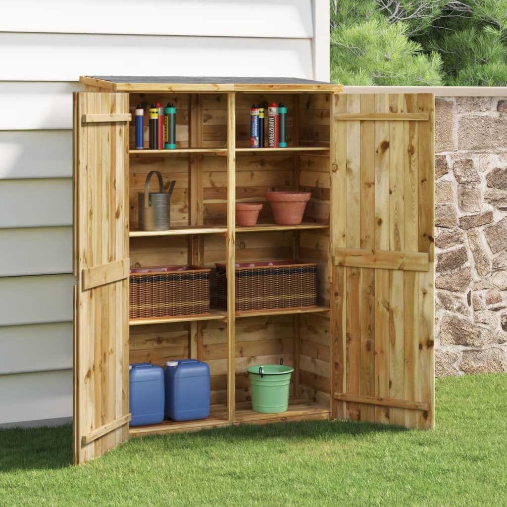 VidaXL Tuinschuur 123x45x171 cm geimpregneerd massief groenhout