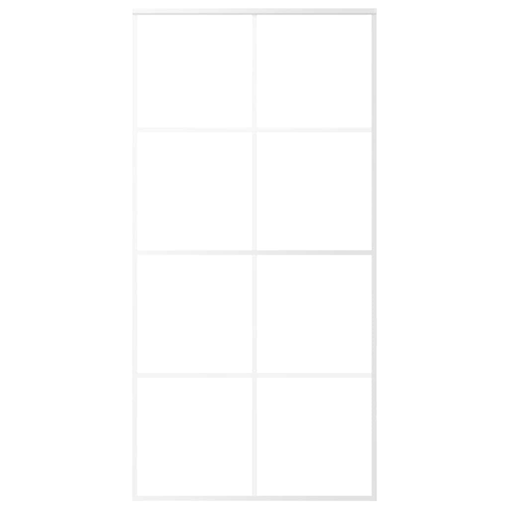 Vidaxl schuifdeur 102,5x205 cm mat esg-glas en aluminium wit