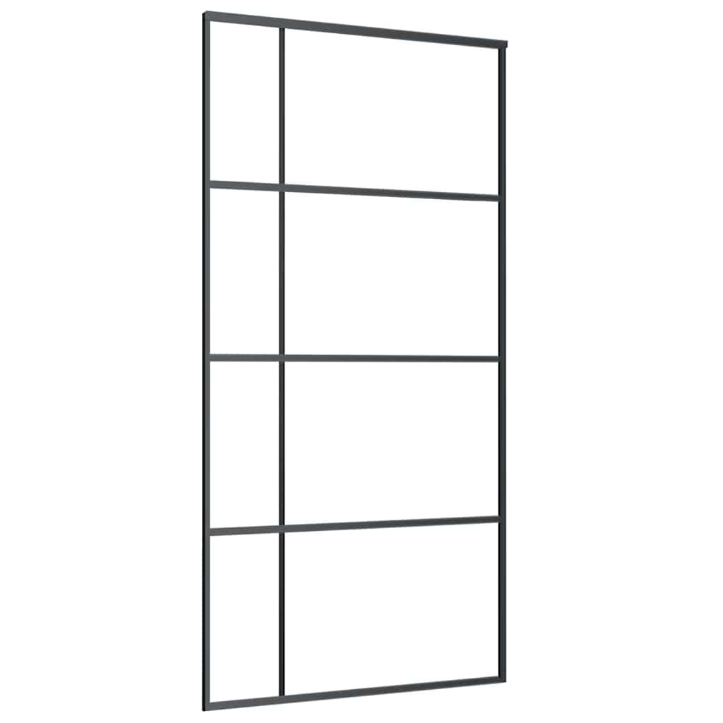 Vidaxl schuifdeur 102,5x205 cm mat esg-glas en aluminium zwart
