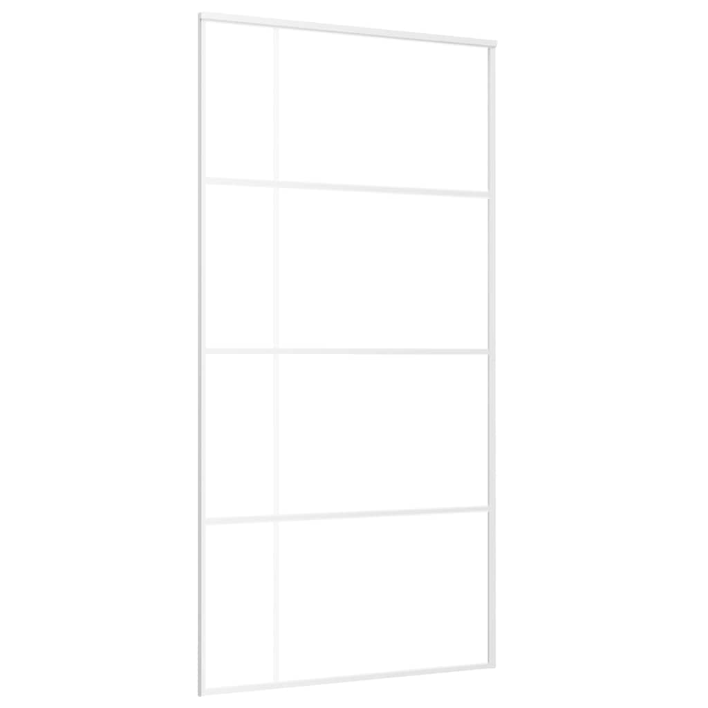 Vidaxl schuifdeur 102,5x205 cm esg-glas en aluminium wit