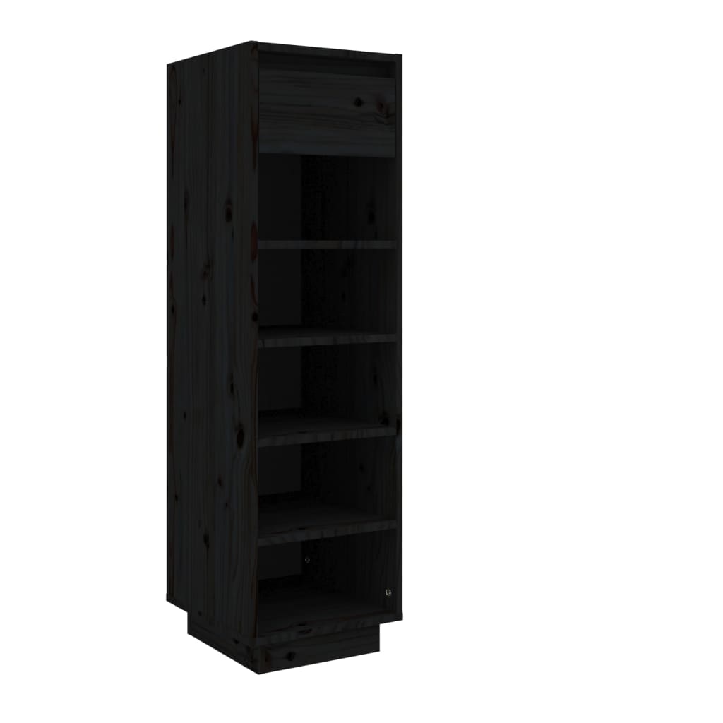 Vidaxl schoenenkast 30x34x105 cm massief groenenhout zwart