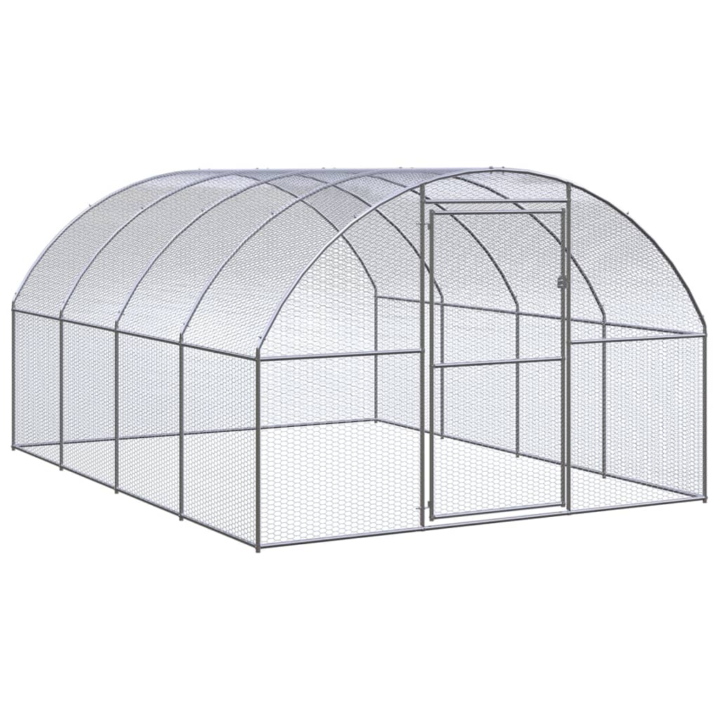 VidaXL Kippenren 3x4x2 m gegalvaniseerd staal