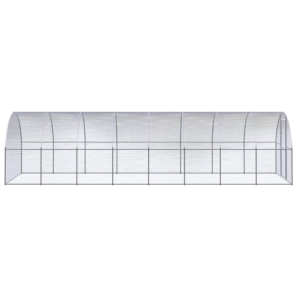 VidaXL Kippenren 3x8x2m gegalvaniseerd staal