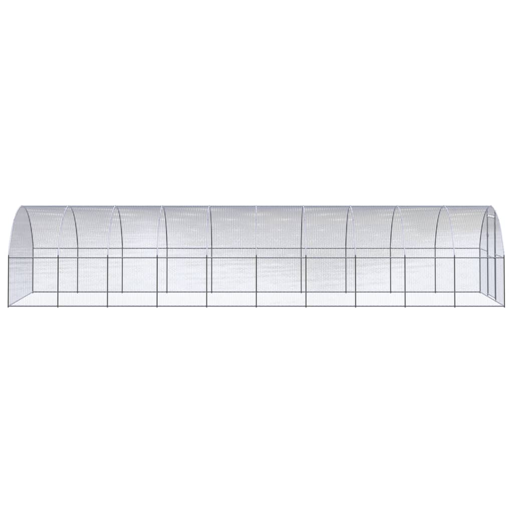 VidaXL Kippenren 3x10x2m gegalvaniseerd staal