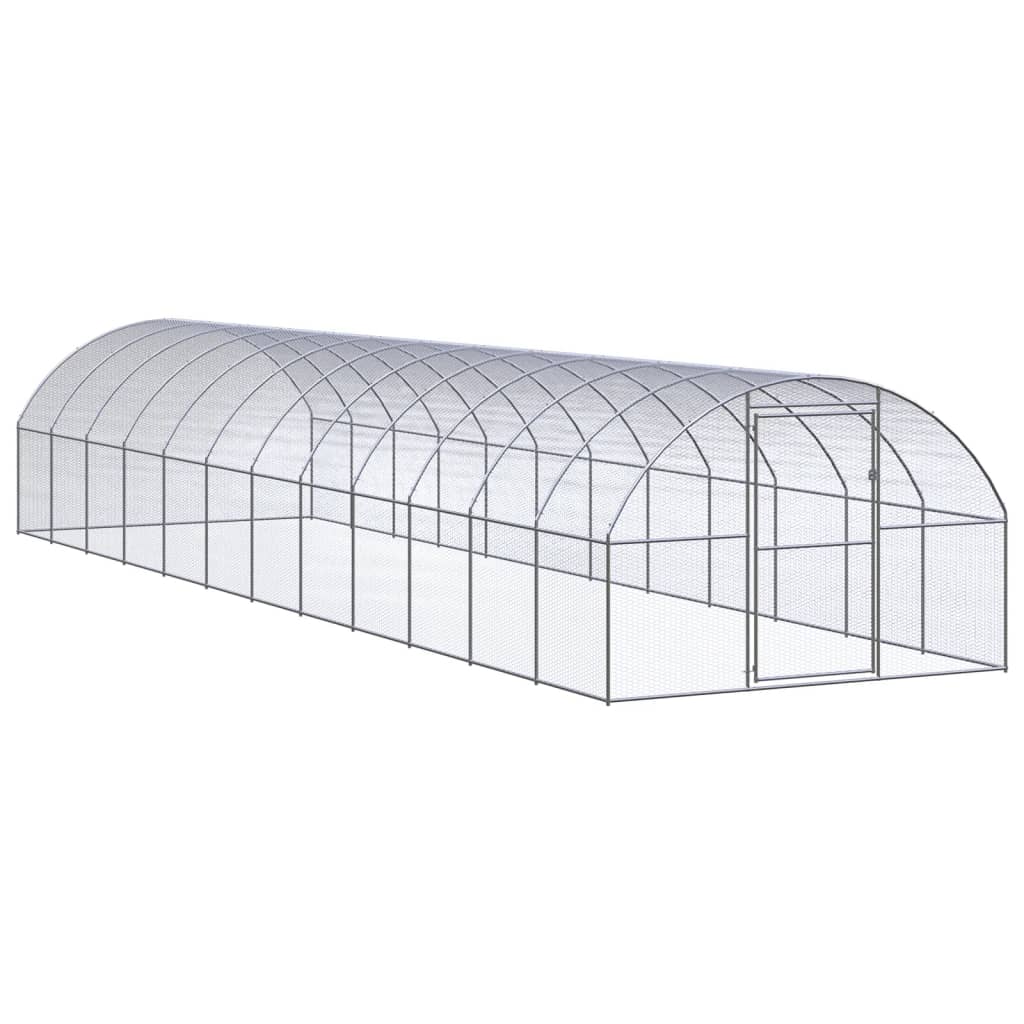 VidaXL Kippenren 3x12x2m gegalvaniseerd staal