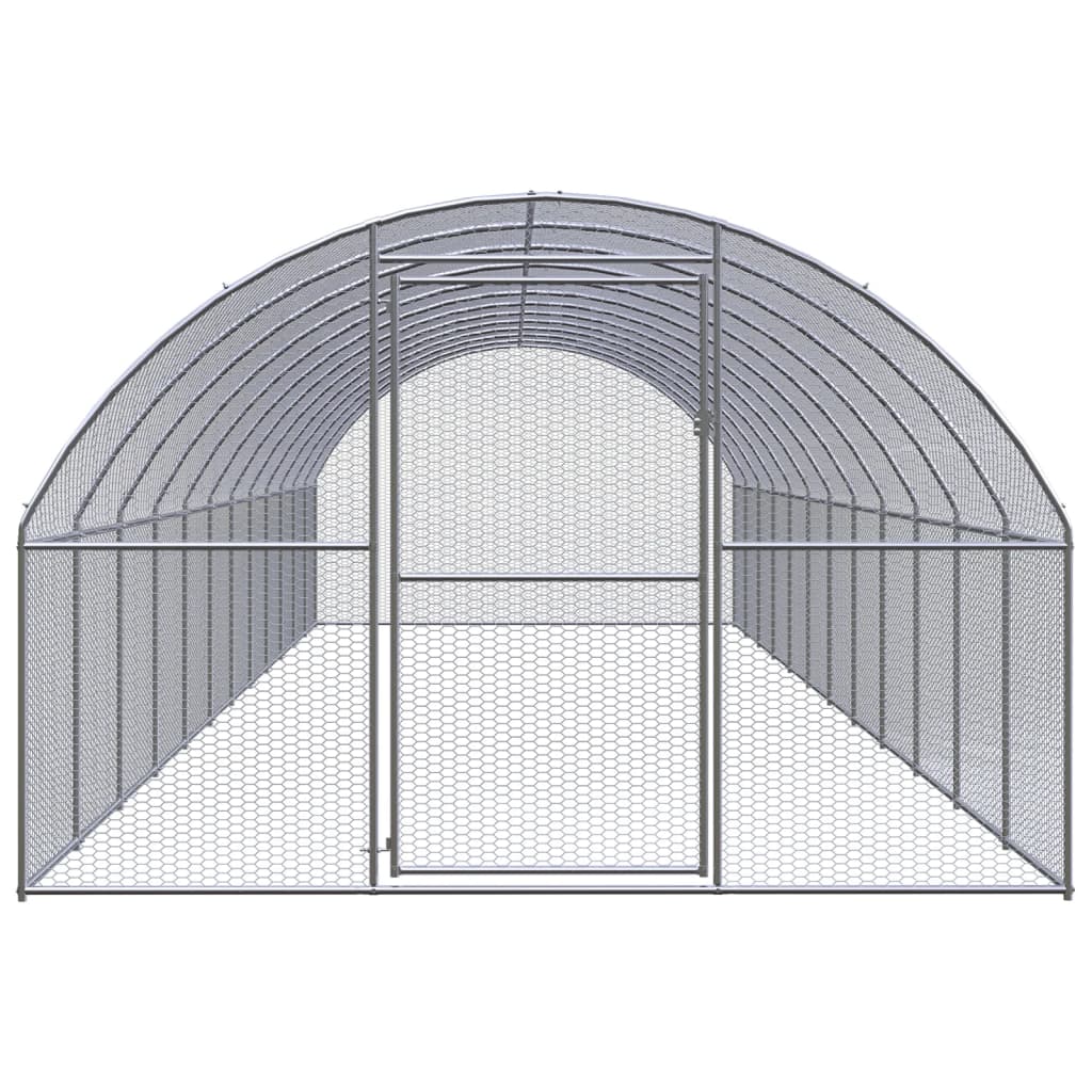 VidaXL Kippenren 3x12x2m gegalvaniseerd staal