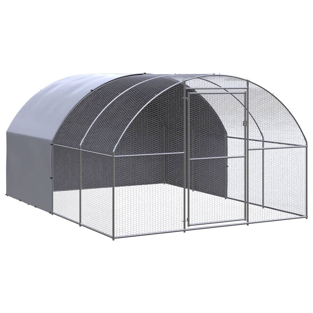 VidaXL Kippenren 3x4x2m gegalvaniseerd staal
