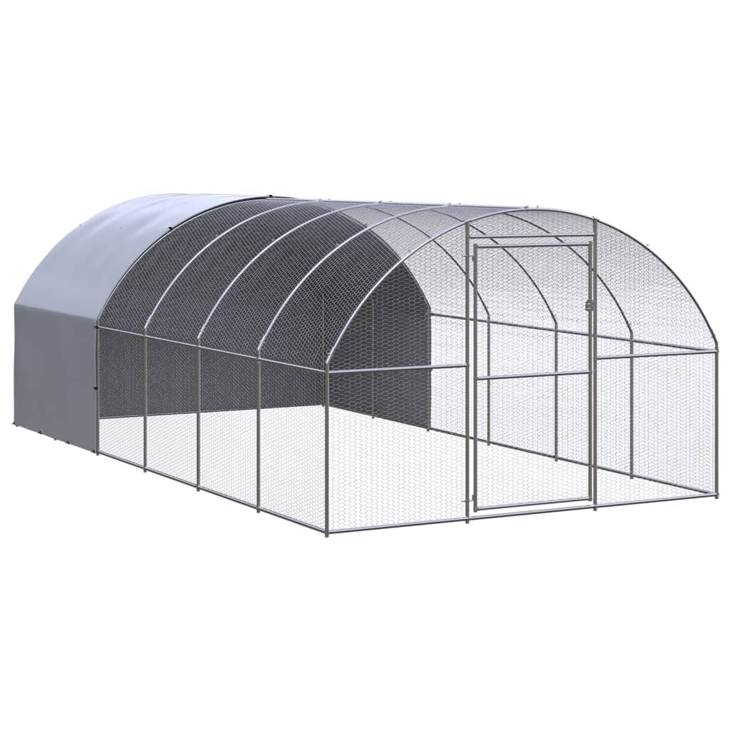 VidaXL Kippenren 3x6x2m gegalvaniseerd staal