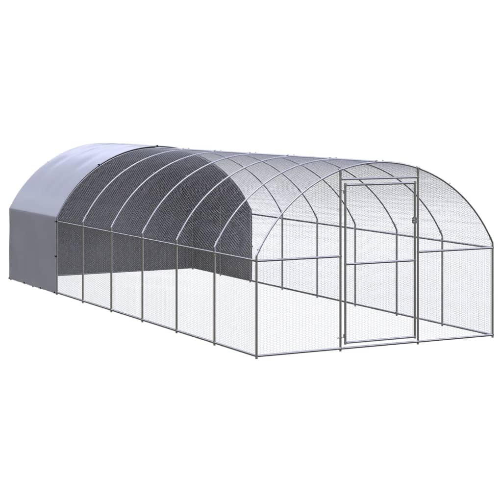 VidaXL Kippenren 3x8x2m gegalvaniseerd staal