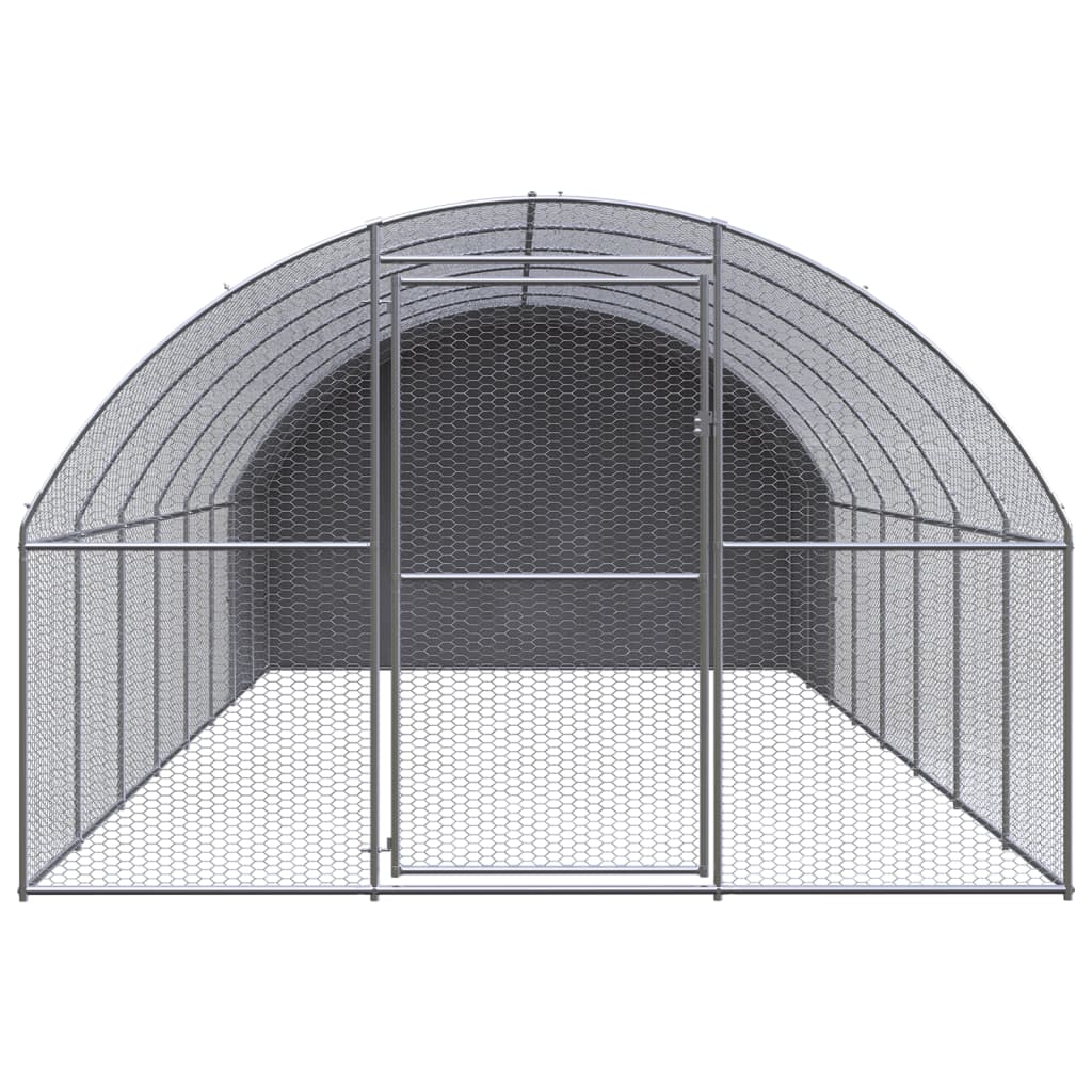 VidaXL Kippenren 3x8x2m gegalvaniseerd staal
