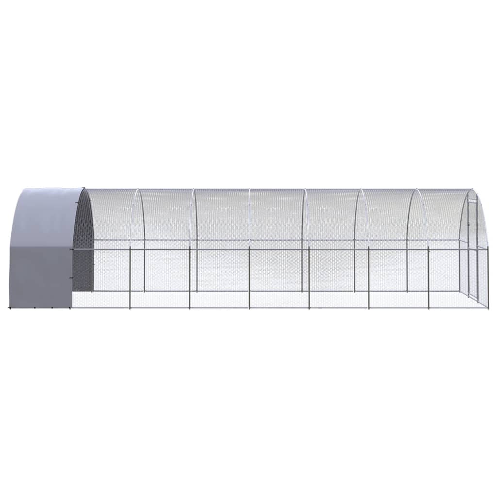 VidaXL Kippenren 3x8x2m gegalvaniseerd staal